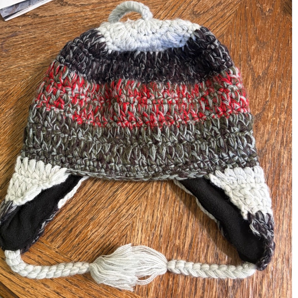 Turtle Fur Trapper Hat Adult OS Multi Color Excellent Fleece Lined Chullo Beanie